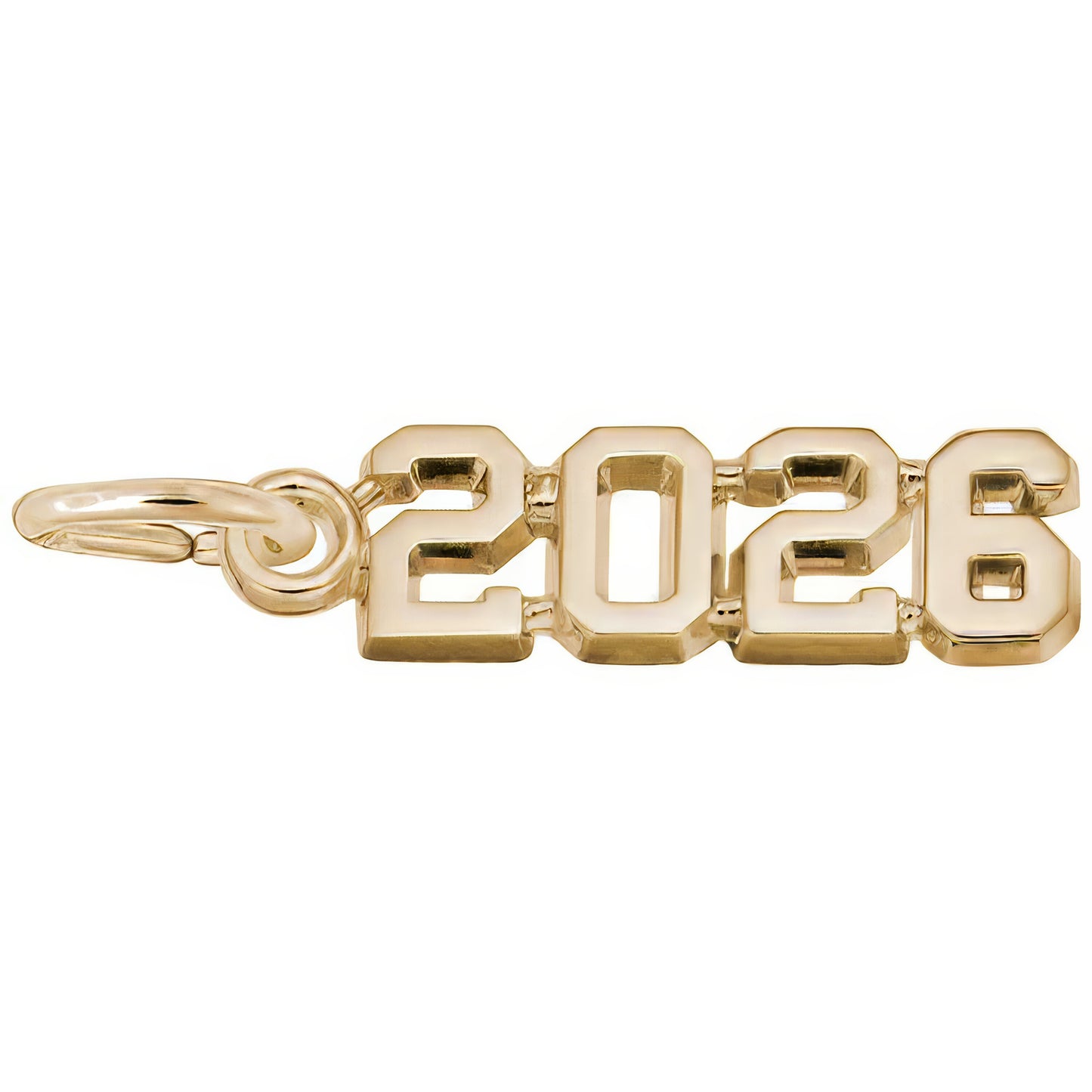 '2026' Charm, Sterling Silver