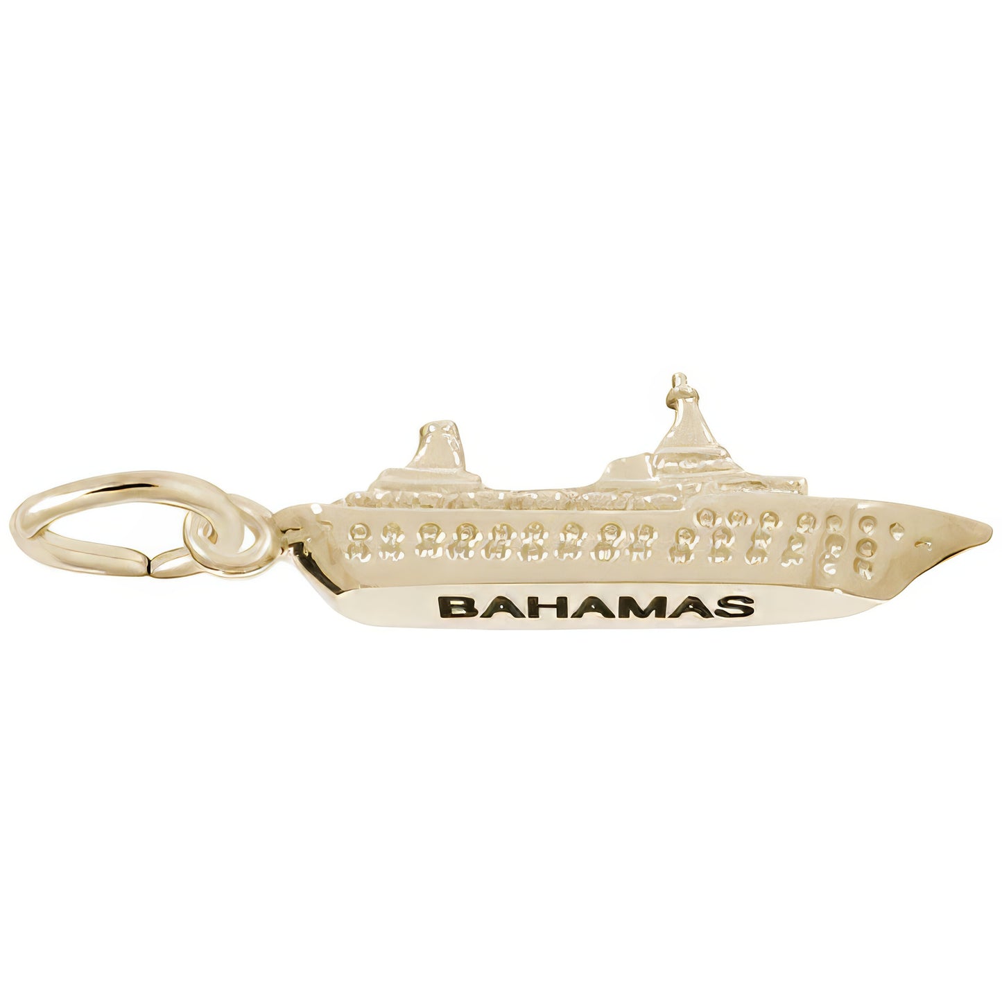 Bahamas Cruise Ship 3D Charm - Metal - Sterling Silver