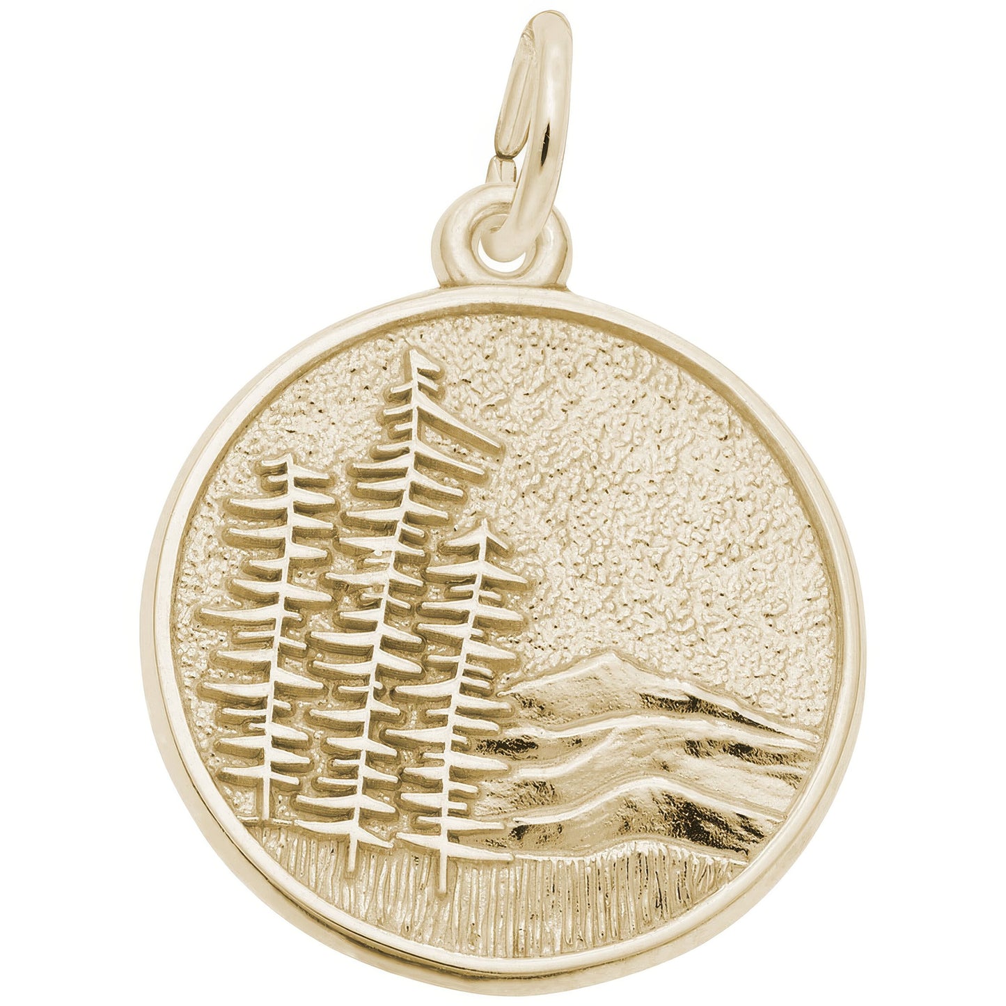 Sterling Silver Mountain Scene Charm