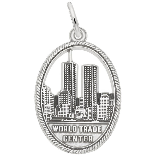 World Trade Center Charm - Metal - Sterling Silver