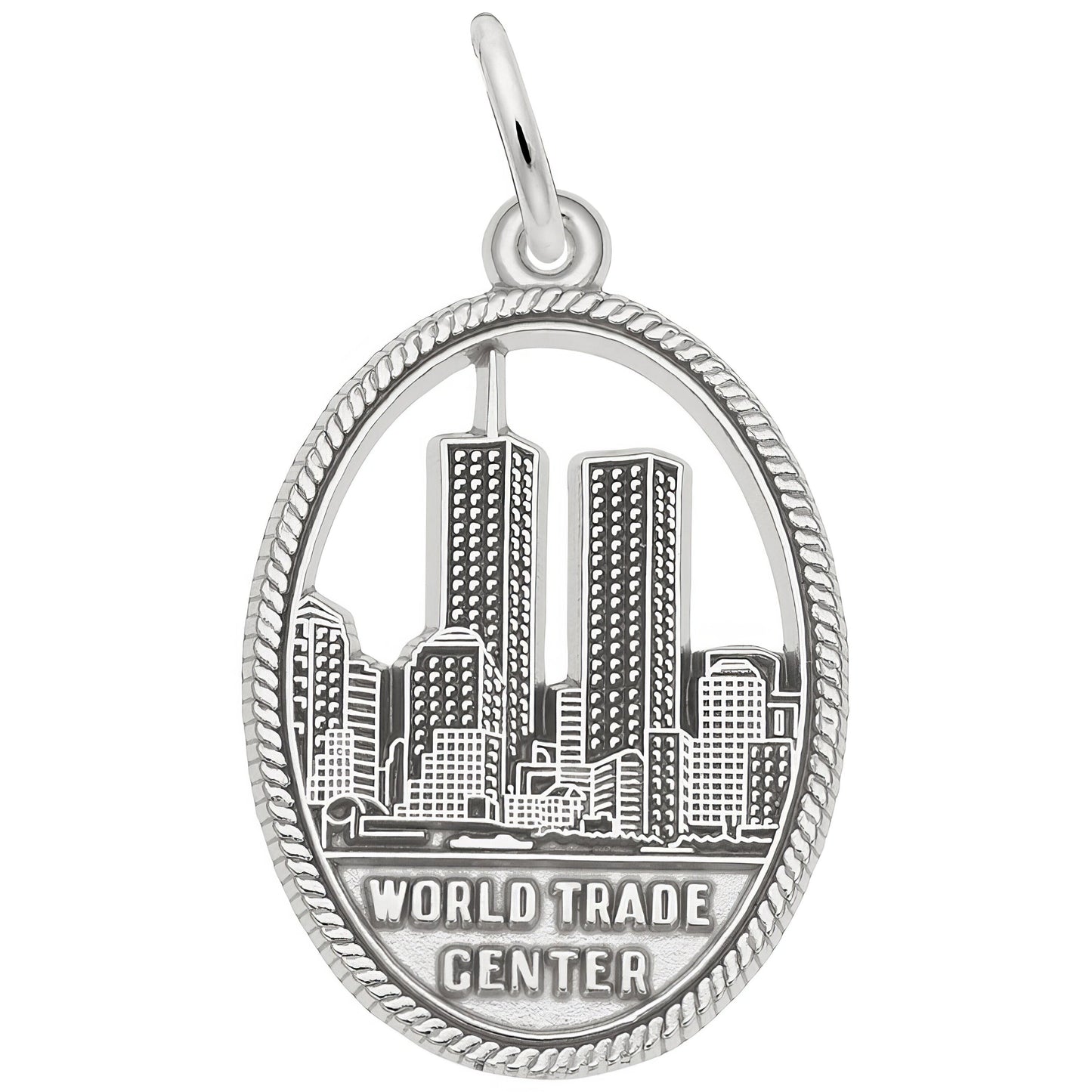 World Trade Center Charm - Metal - Sterling Silver
