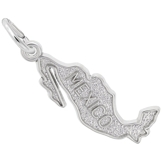 Sterling Silver Mexico Charm - 20mm x 7mm
