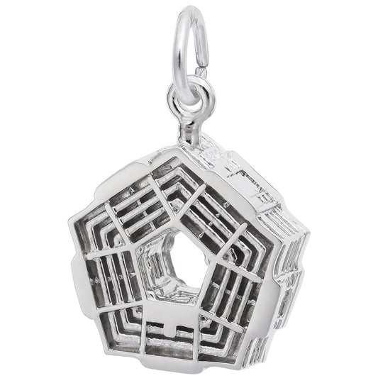 Pentagon Charm - Metal - Sterling Silver