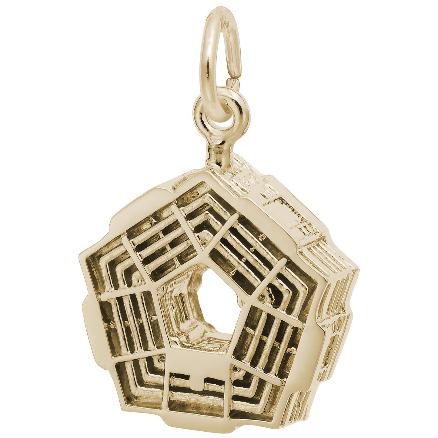 Pentagon Charm - Metal - Sterling Silver