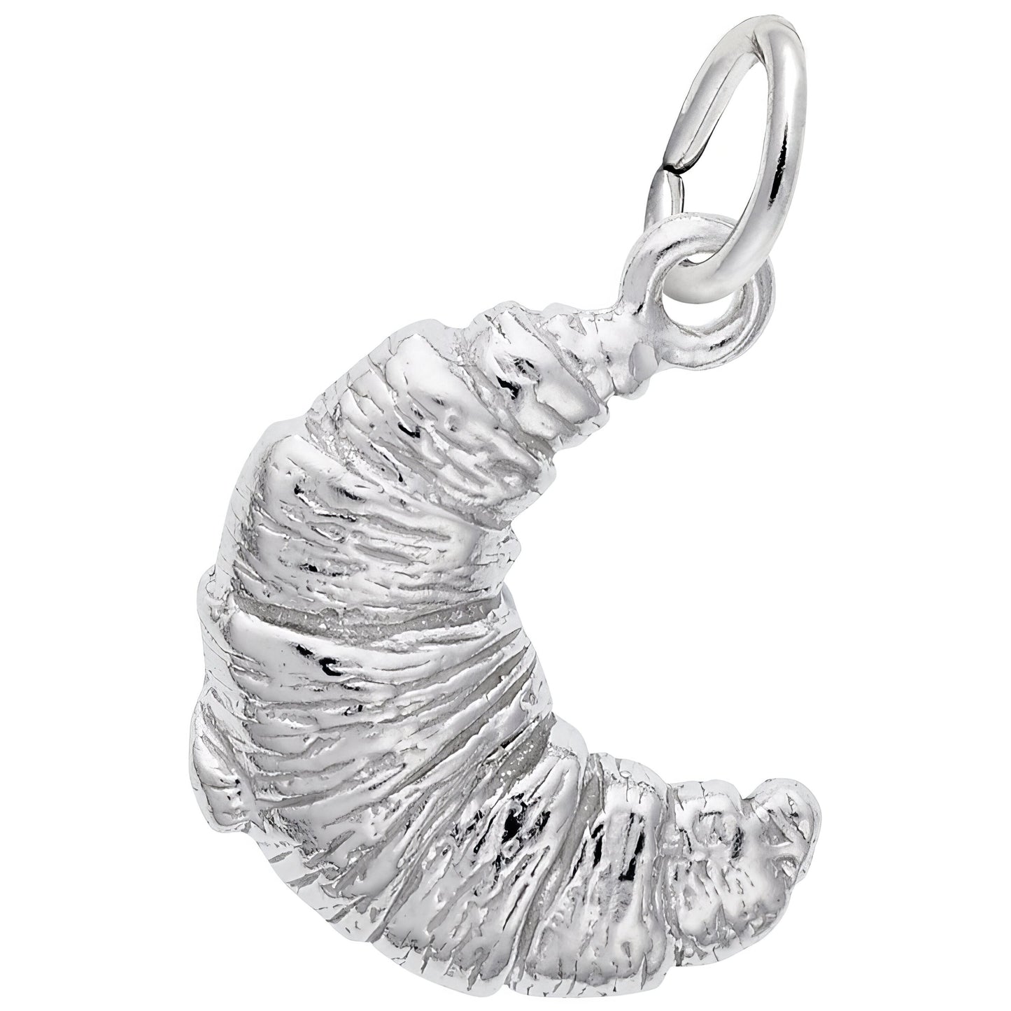 Croissant Charm - Metal - Sterling Silver