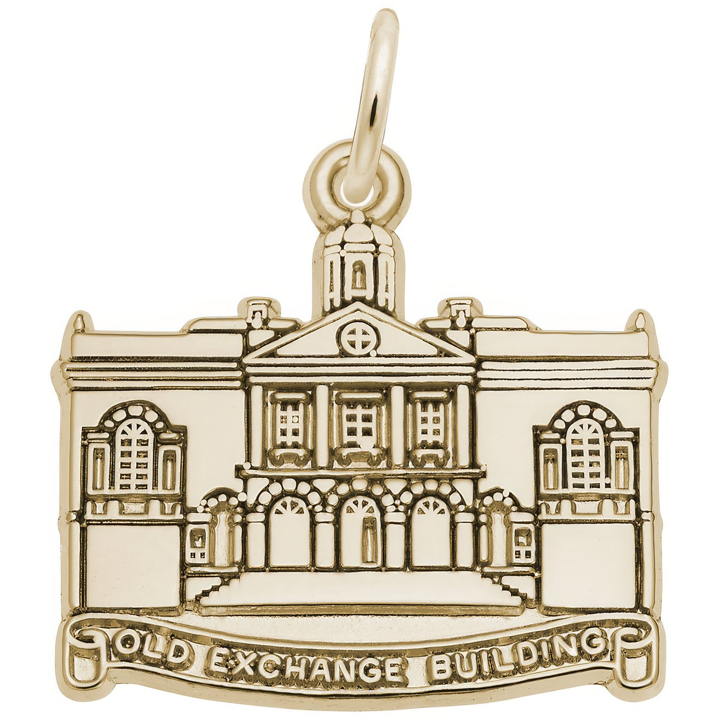 Old Exchange Building Charm - Metal - Sterling Silver