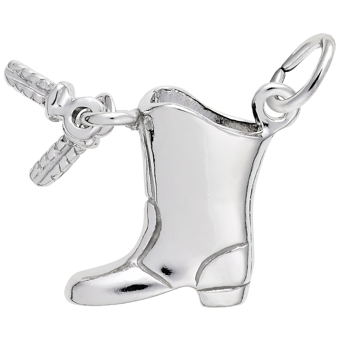 Drill Team Boot Charm - Metal - Sterling Silver