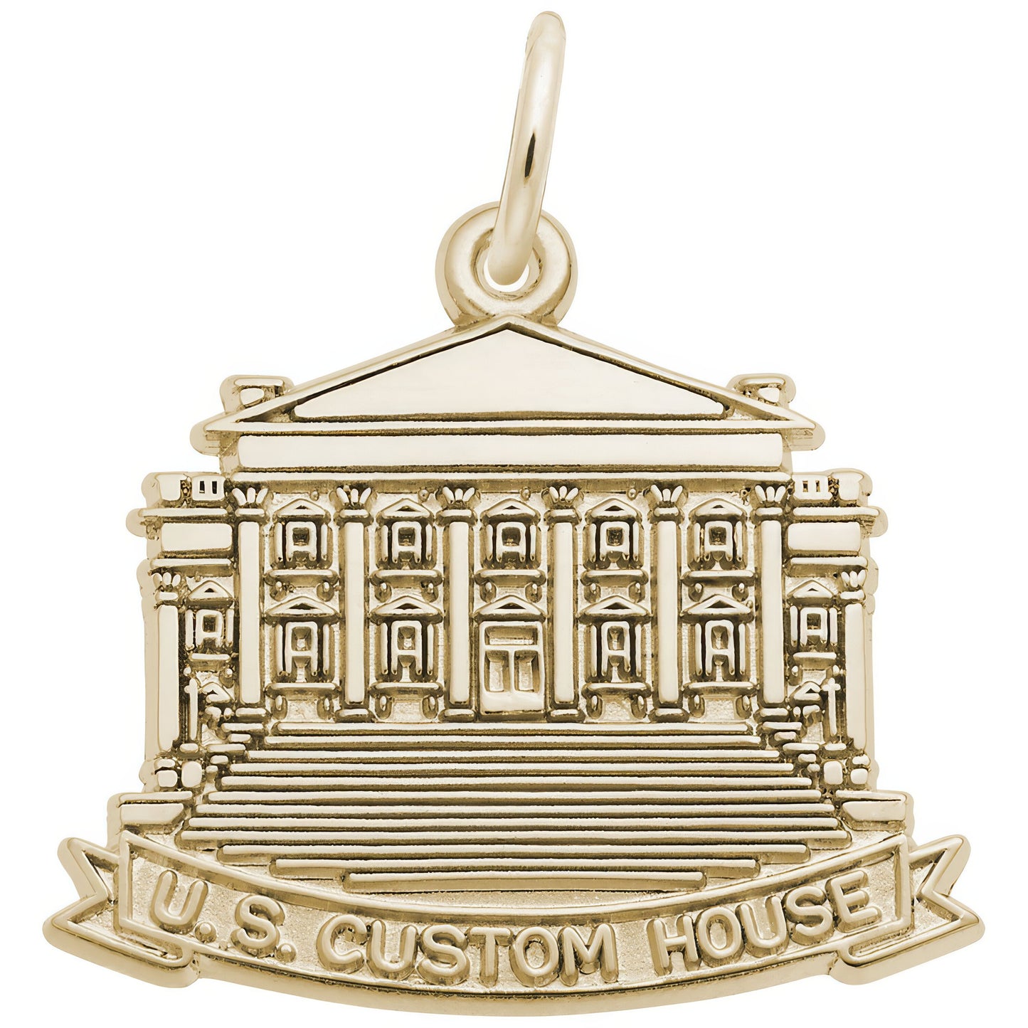 U.S. Custom House Charm - Metal - Sterling Silver
