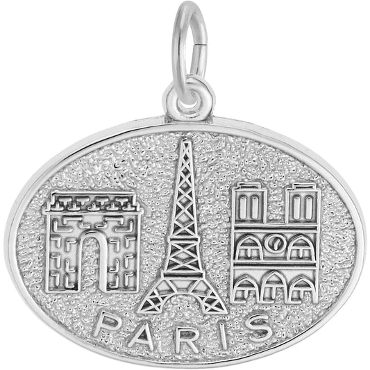 Paris Monuments Charm - Metal - Sterling Silver