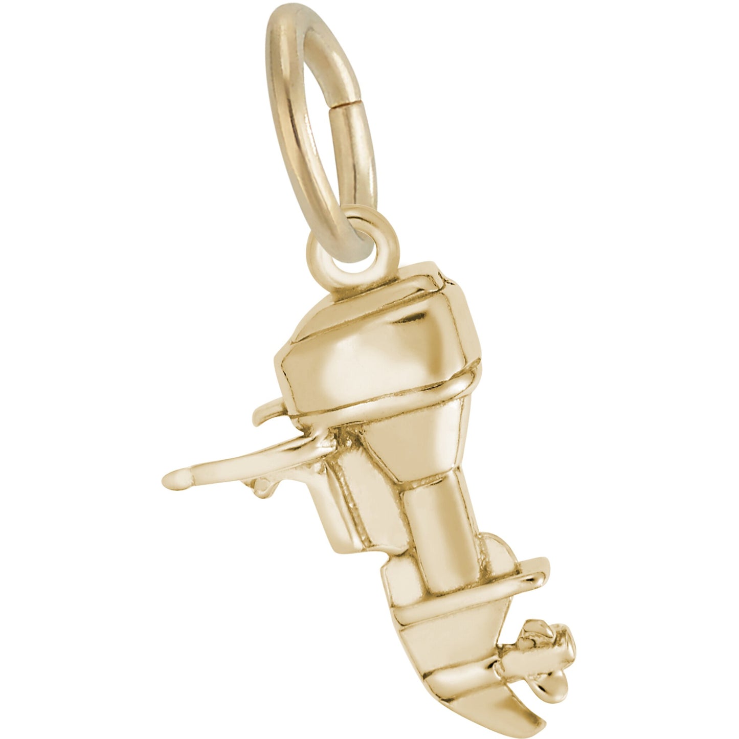 Outboard Boat Motor Charm - Metal - Sterling Silver