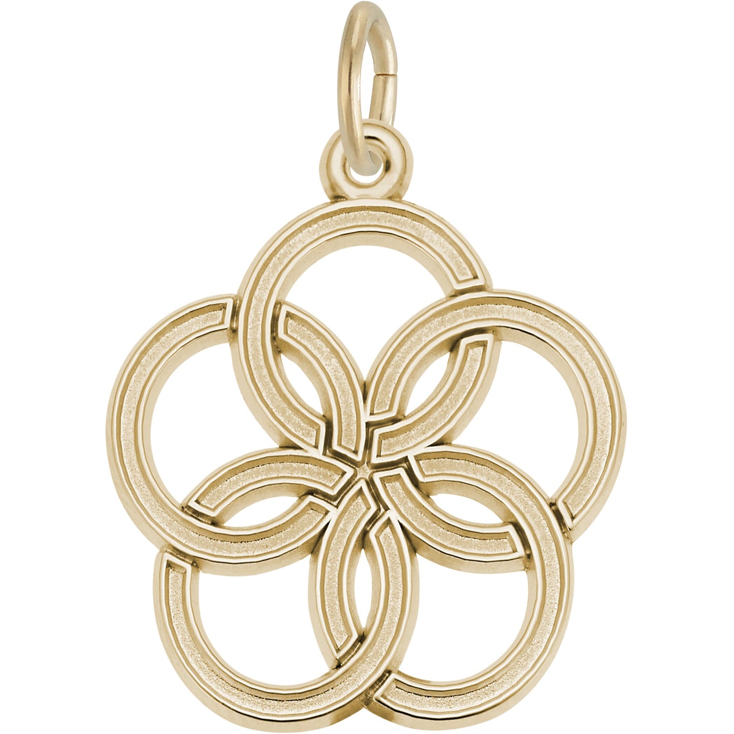 Five Rings Charm - Metal - Sterling Silver