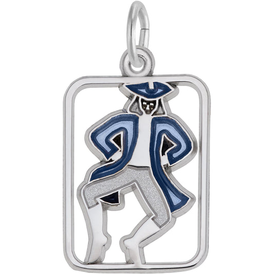 Ten Lords A Leaping Charm w/Blue Enamel - Metal - Sterling Silver