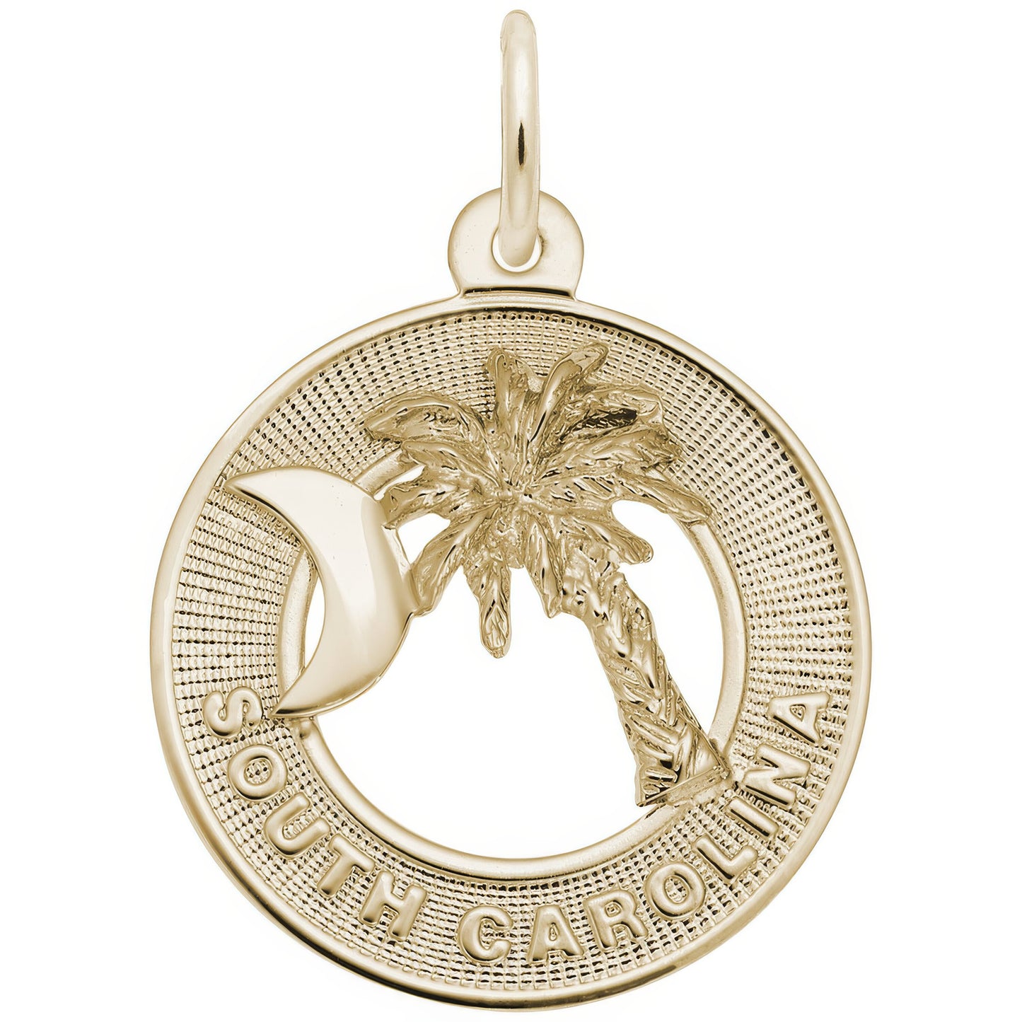 South Carolina Palmetto Ring Charm - Metal - Sterling Silver