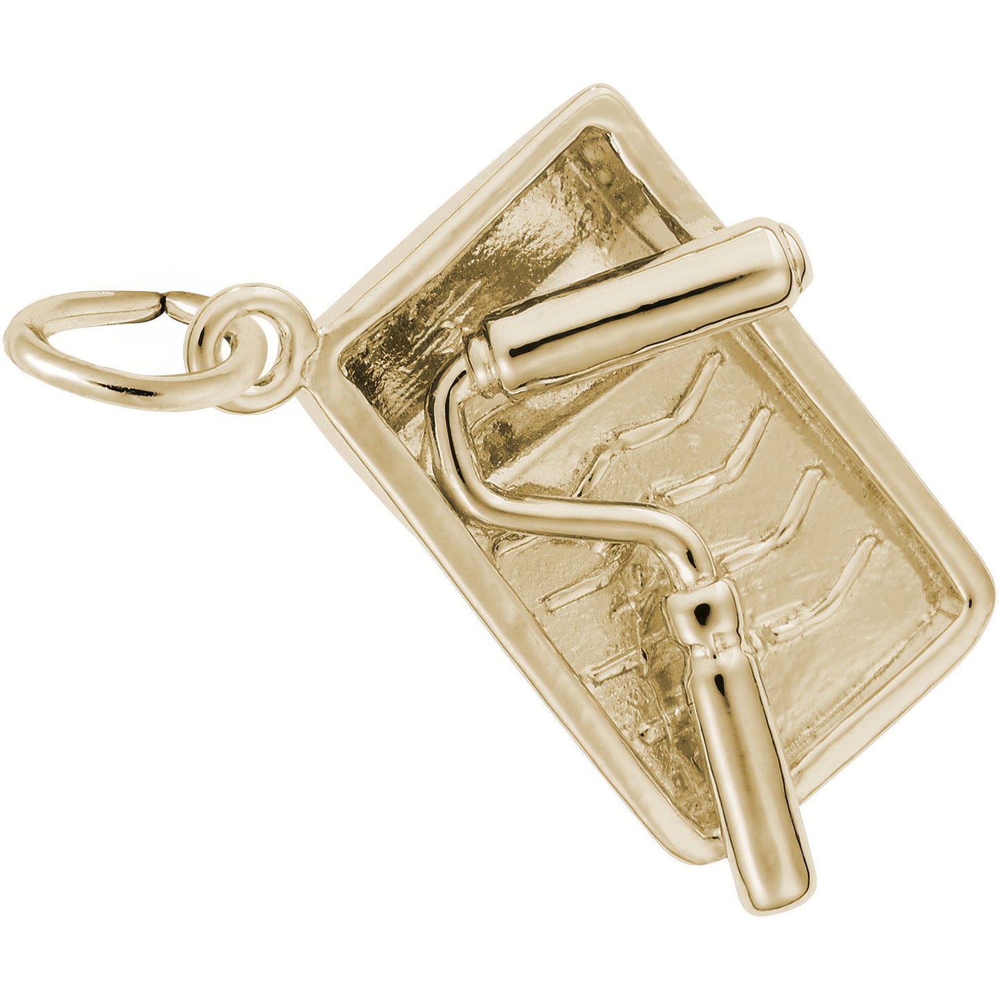Paint Tray & Roller Charm - Metal - Sterling Silver