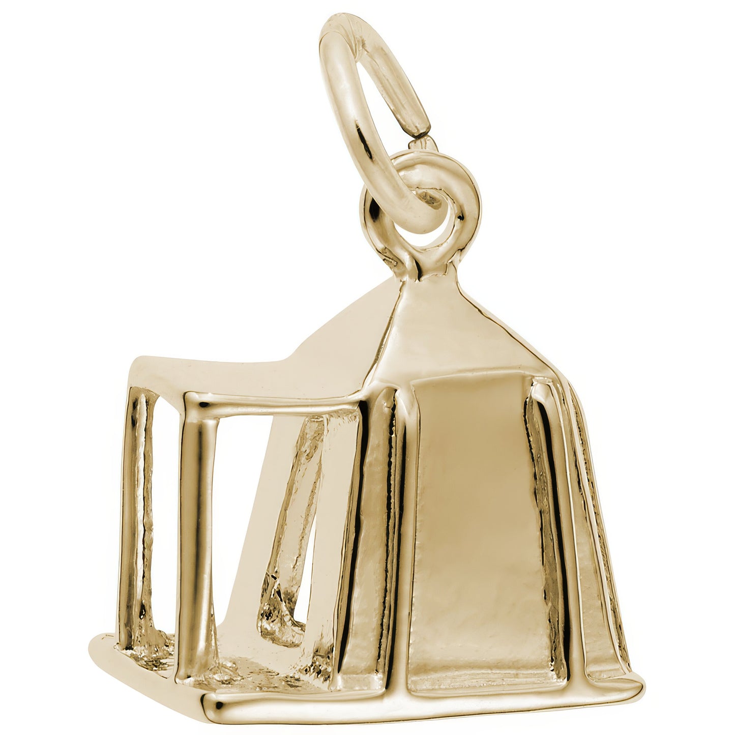 Camping Tent Charm - Metal - Sterling Silver