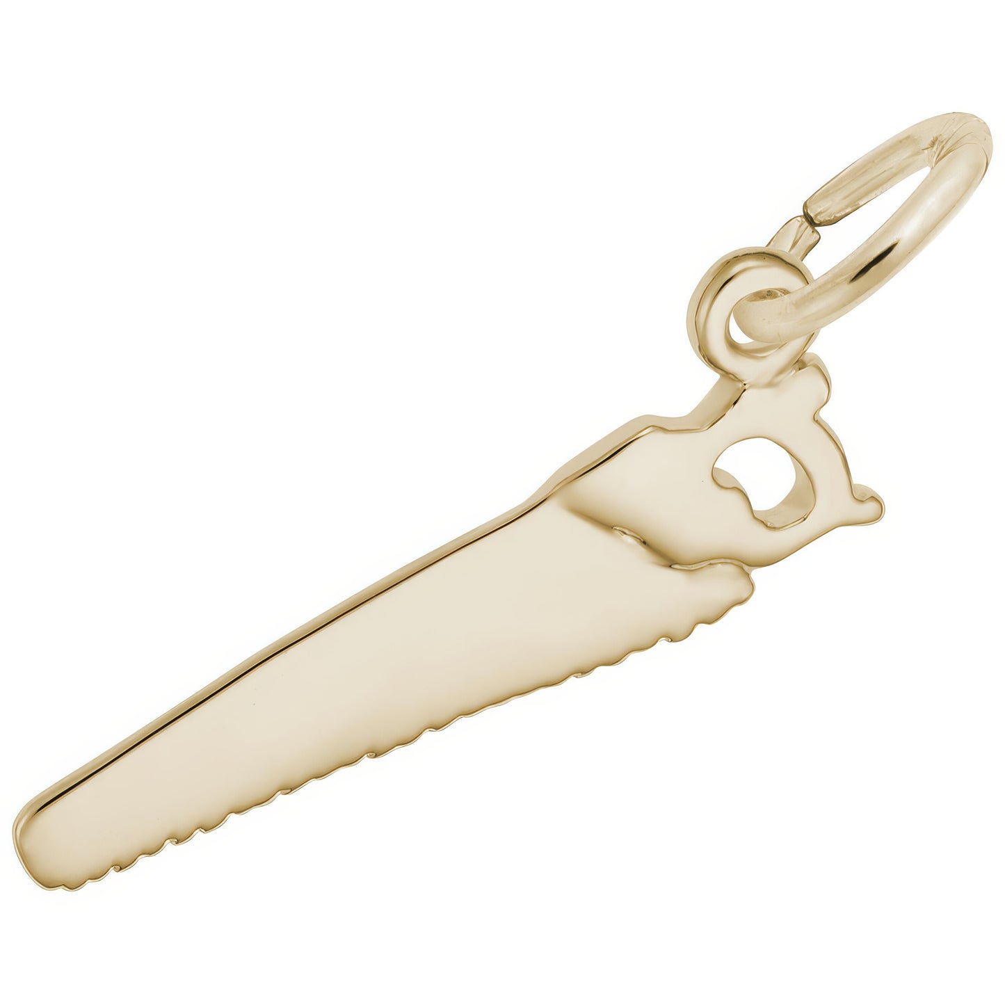 Hand Saw Charm - Metal - Sterling Silver