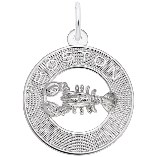 Boston Lobster Ring Charm - Metal - Sterling Silver
