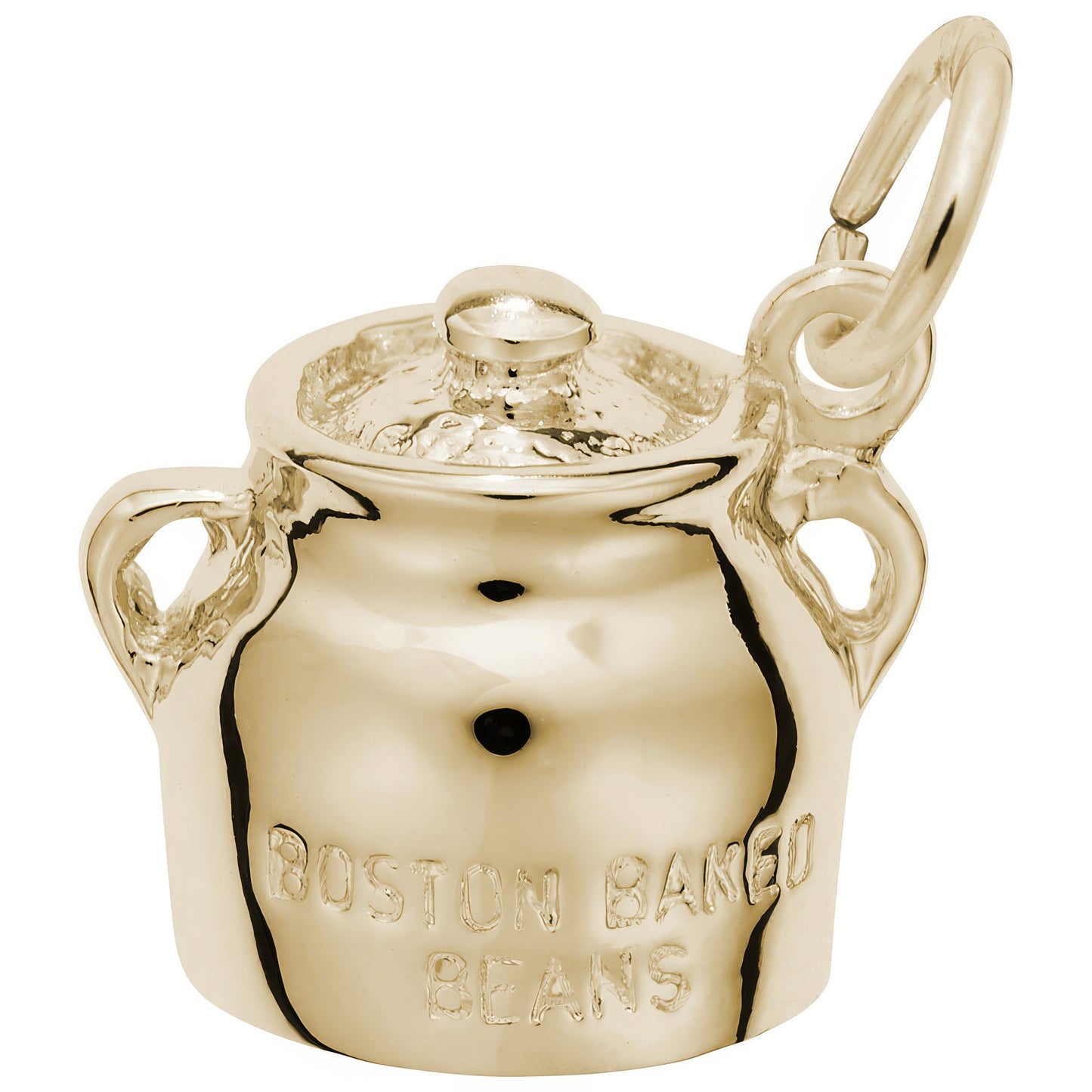 Sterling Silver Boston Baked Beans Charm - 12mm x 13mm
