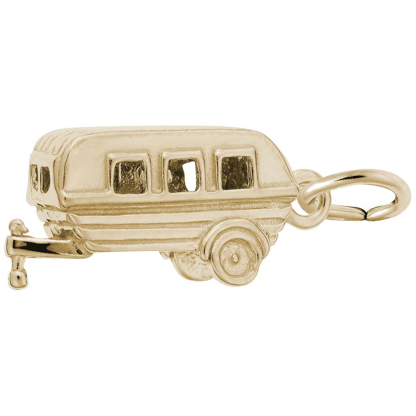 Camping Trailer Charm - Metal - Sterling Silver