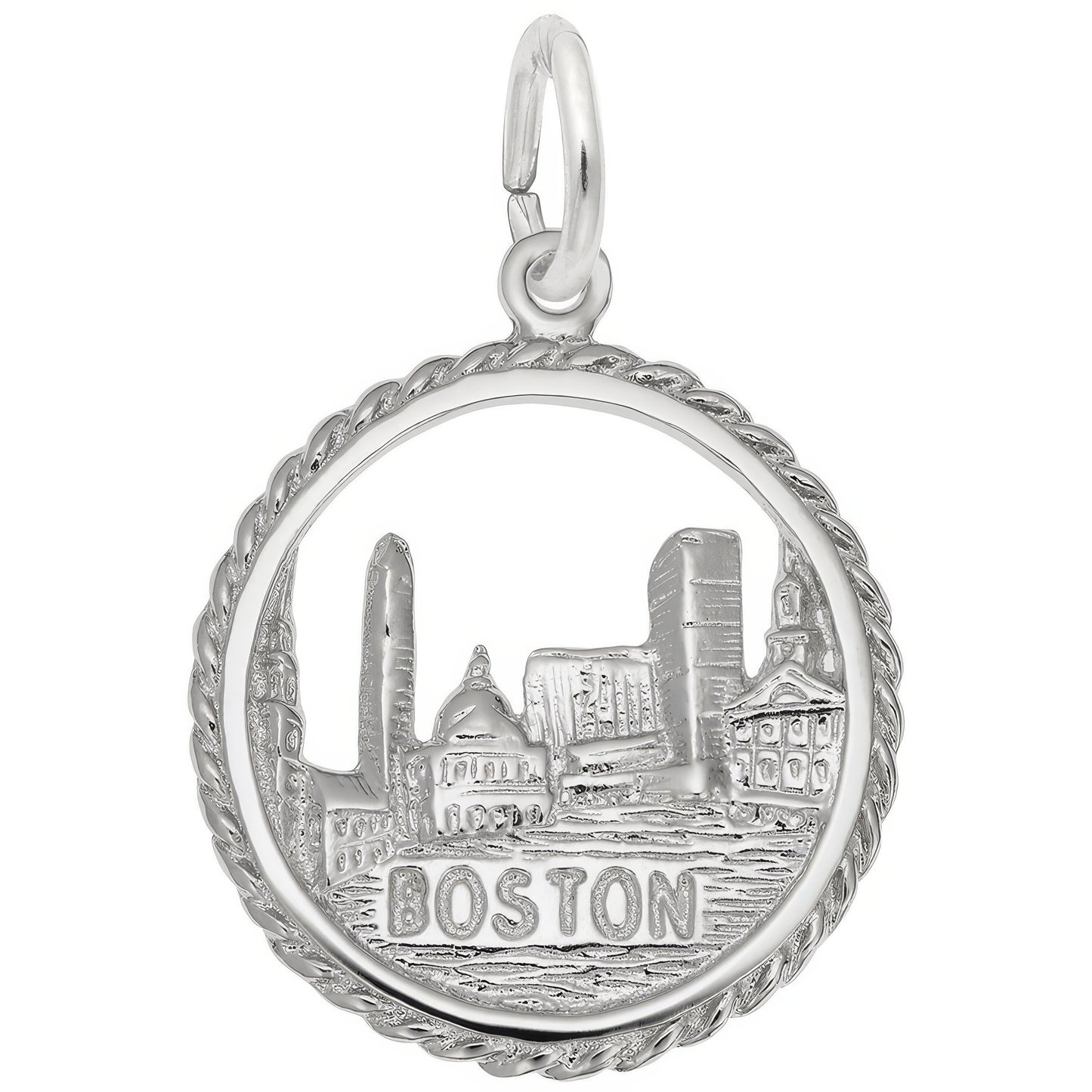 Sterling Silver Boston Skyline Charm