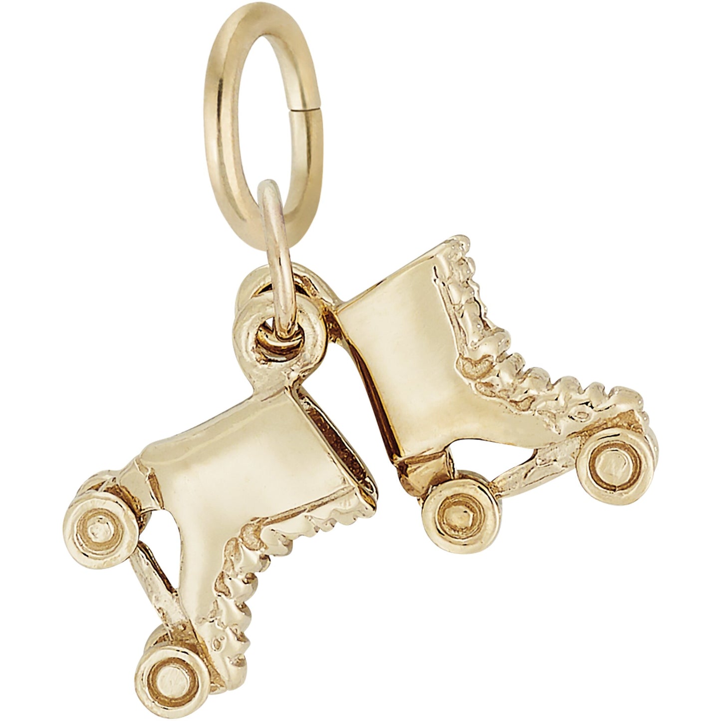 Sterling Silver Roller Skates Charm - 10mm x 8mm