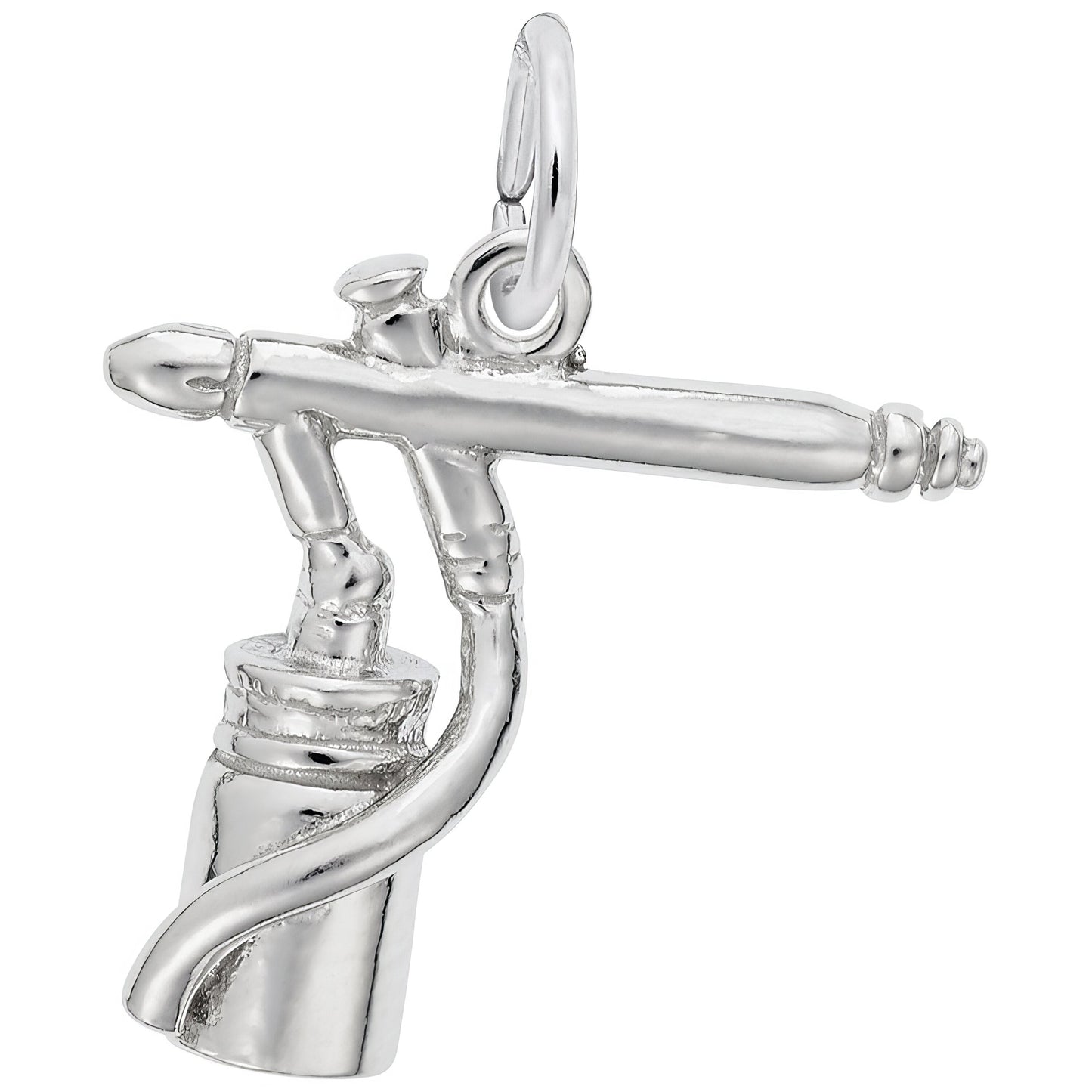 Airbrush Charm - Metal - Sterling Silver