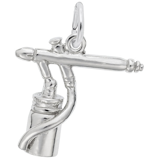Airbrush Charm - Metal - Sterling Silver
