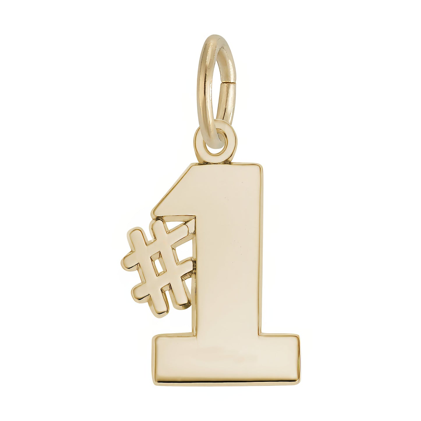 Number One Charm - Metal - Sterling Silver