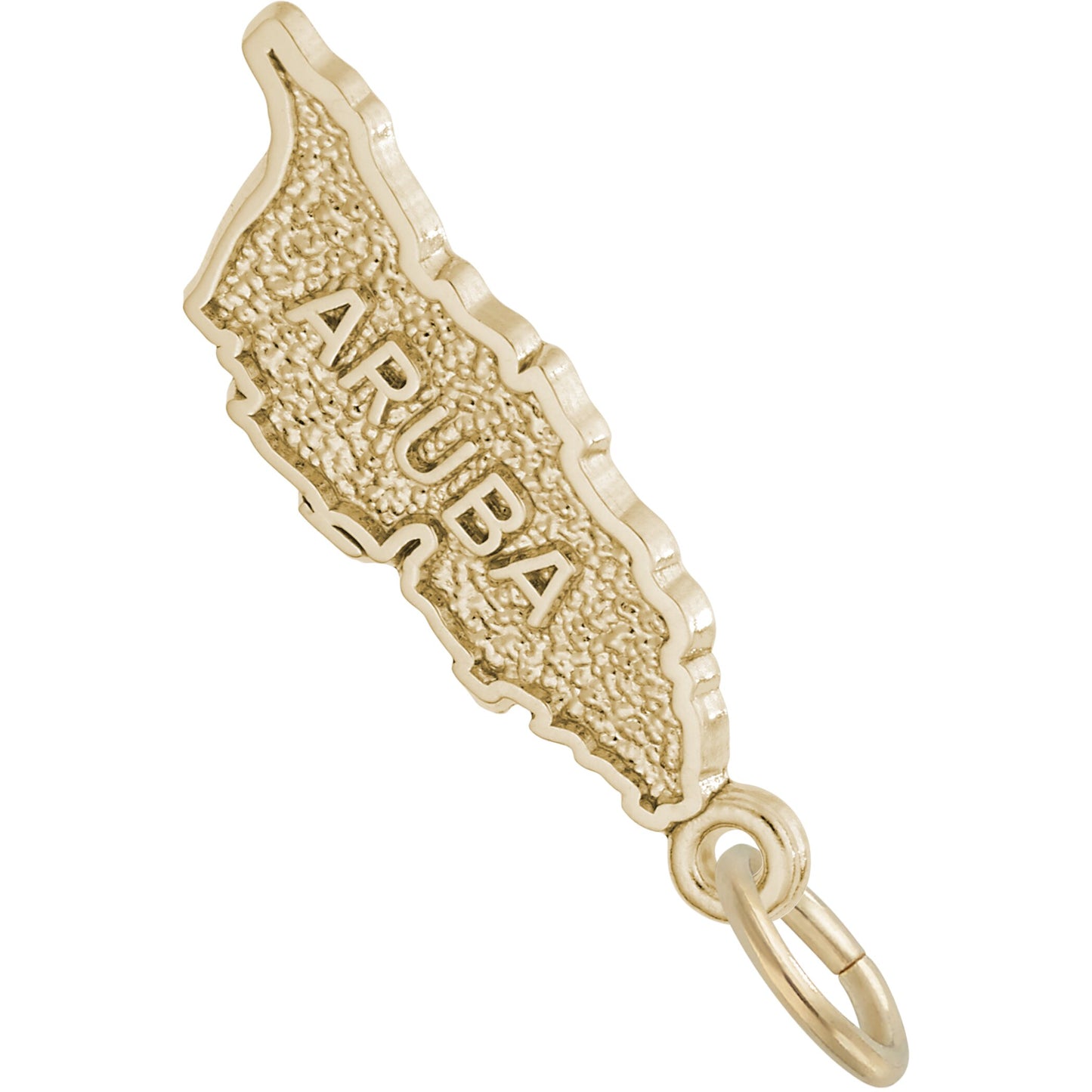 Aruba Map Charm - Metal - Sterling Silver