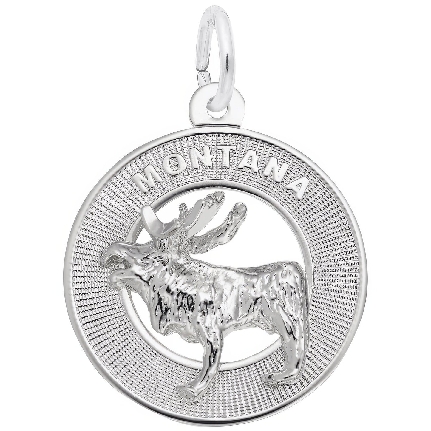 Montana Moose Ring Charm - Metal - Sterling Silver