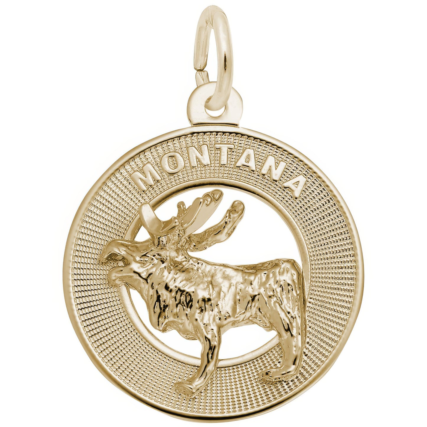 Montana Moose Ring Charm - Metal - Sterling Silver