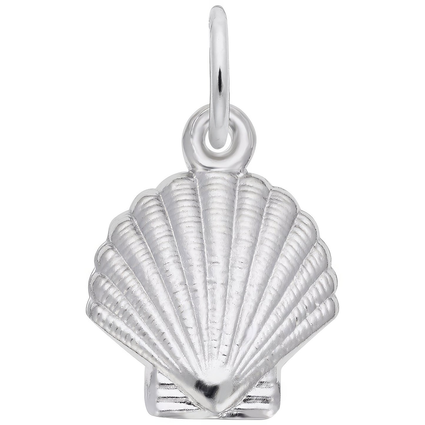 Sterling Silver Shell Charm - 13mm x 14mm