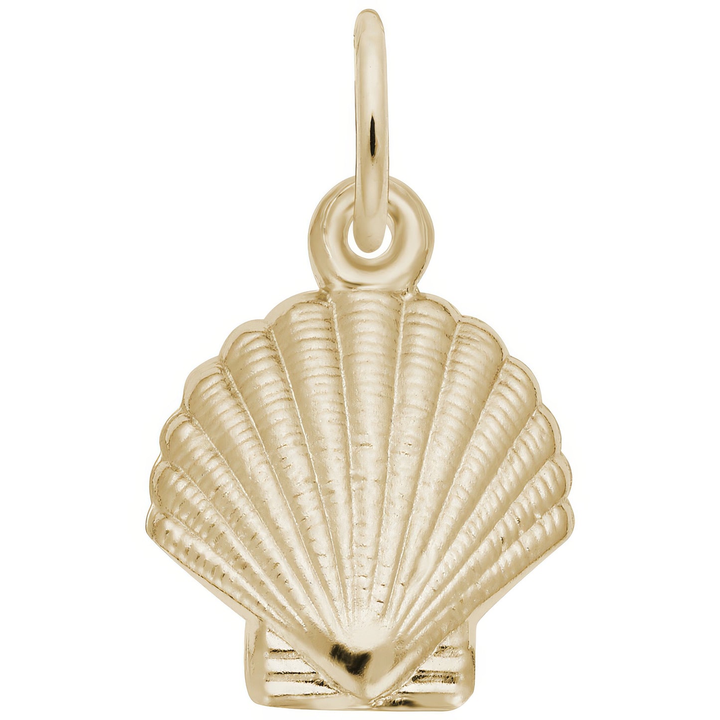 Sterling Silver Shell Charm - 13mm x 14mm