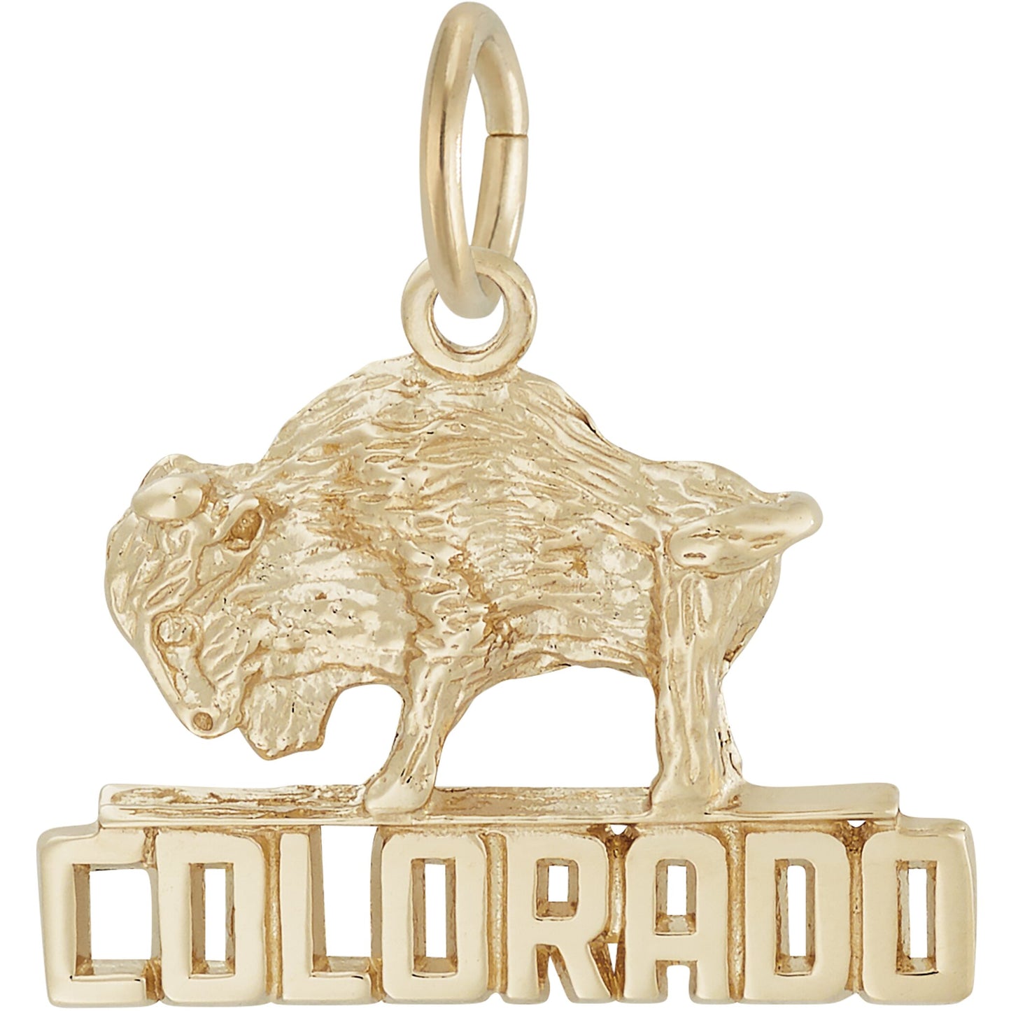 Colorado Bison Charm - Metal - Sterling Silver