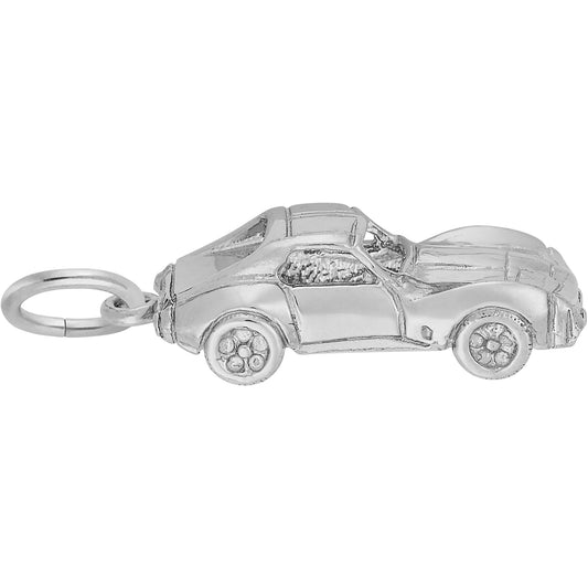 Classic American Sports Car Charm - Metal - Sterling Silver