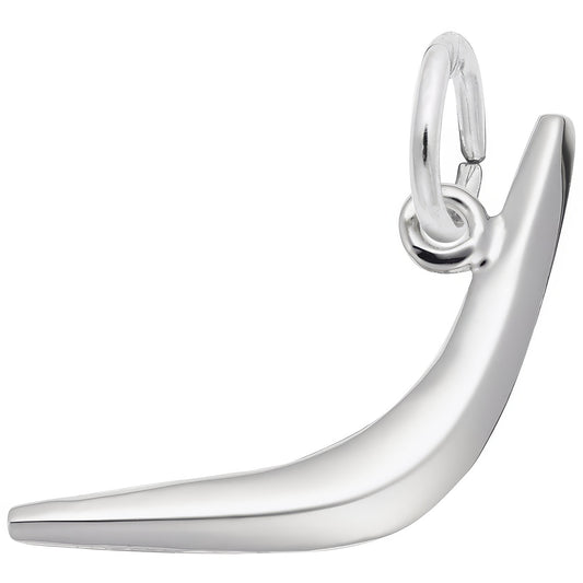 Boomerang Charm - Metal - Sterling Silver