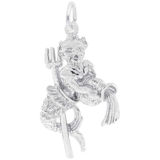 Aquarius Charm, Sterling Silver