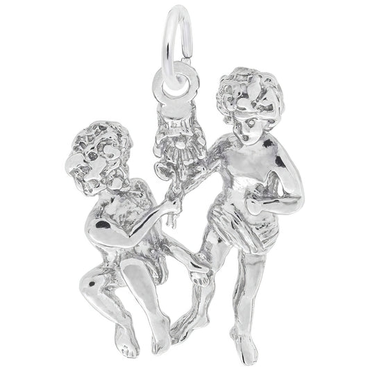 Gemini Charm, Sterling Silver