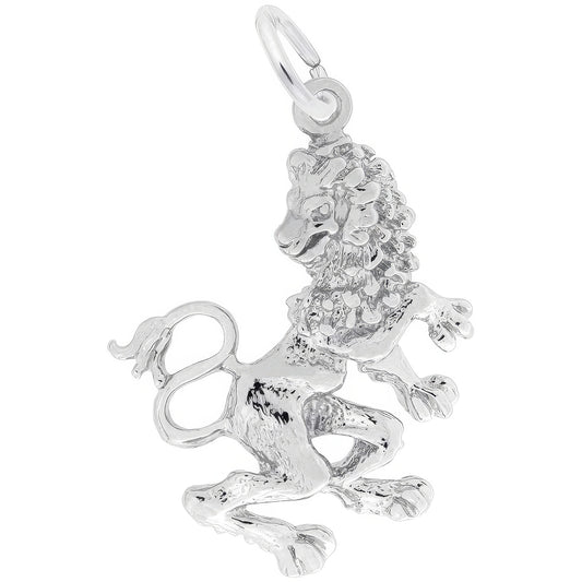 Leo Charm, Sterling Silver
