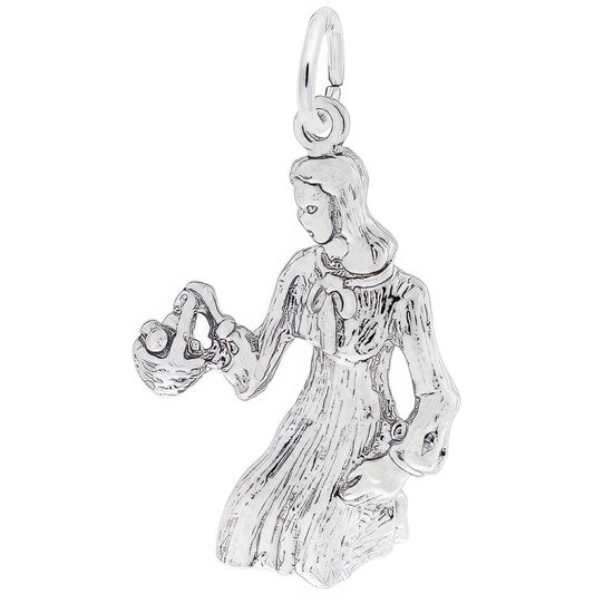 Virgo Charm, Sterling Silver