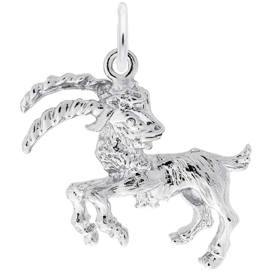 Capricorn Charm, Sterling Silver