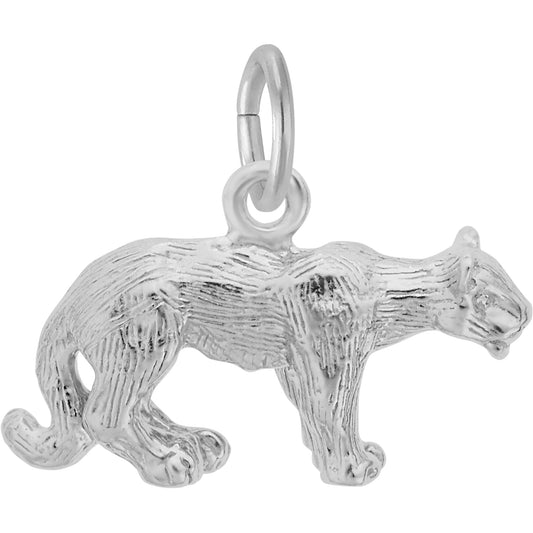 Cougar Charm - Metal - Sterling Silver