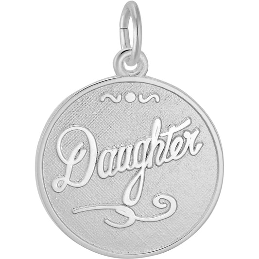 Daughter Charm - Metal - Sterling Silver