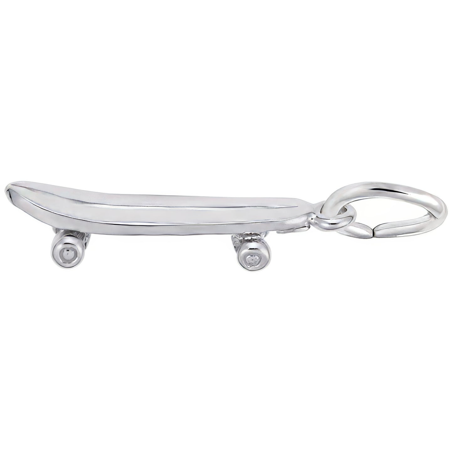 Sterling Silver Skateboard Charm - 19mm x 4mm