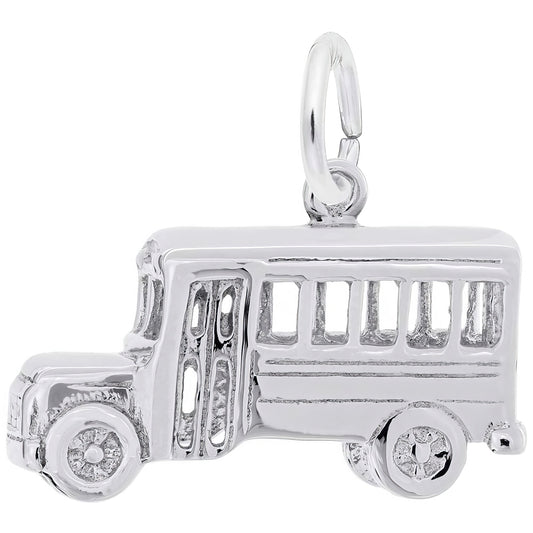 Schoolbus Charm, Sterling Silver