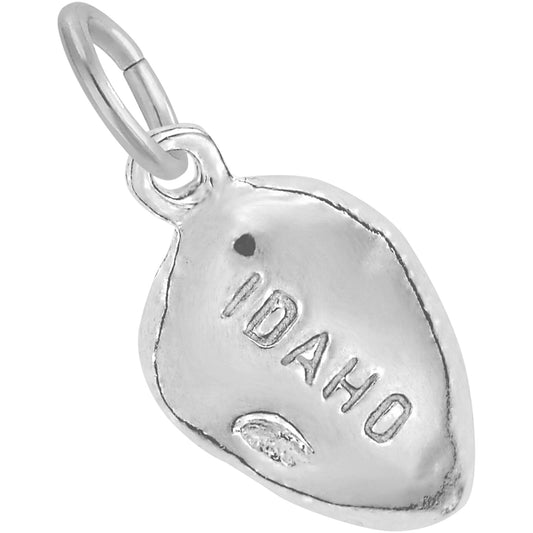 Idaho Potato Charm - Metal - Sterling Silver