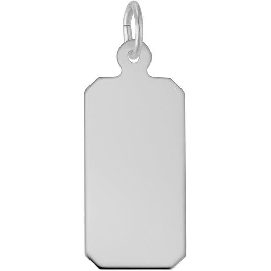 Sterling Silver Classic Dog Tag Charm