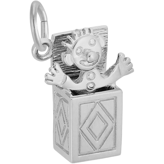 Jack in The Box Charm - Metal - Sterling Silver
