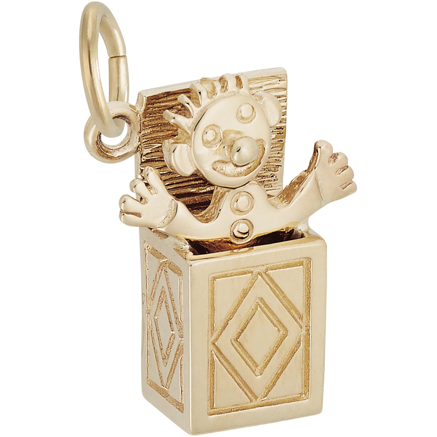 Jack in The Box Charm - Metal - Sterling Silver