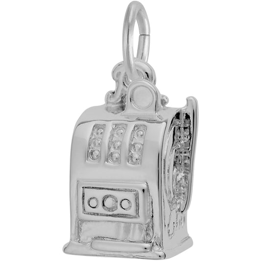 Las Vegas Slot Machine Charm - Metal - Sterling Silver